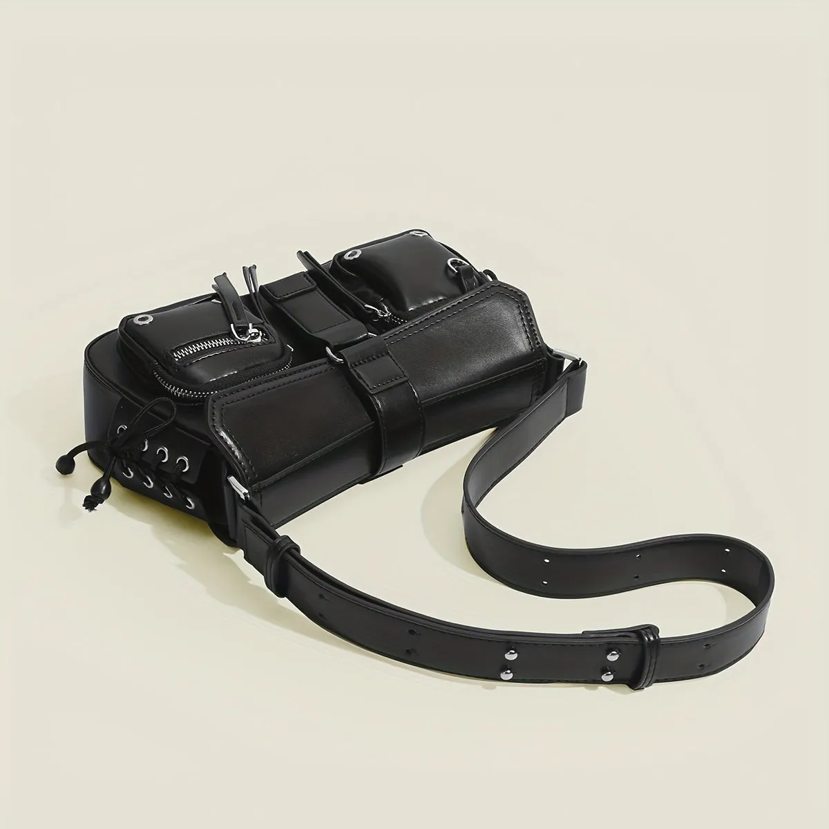 Chic Motorcycle Shoulder Bag – Edgy & Versatile