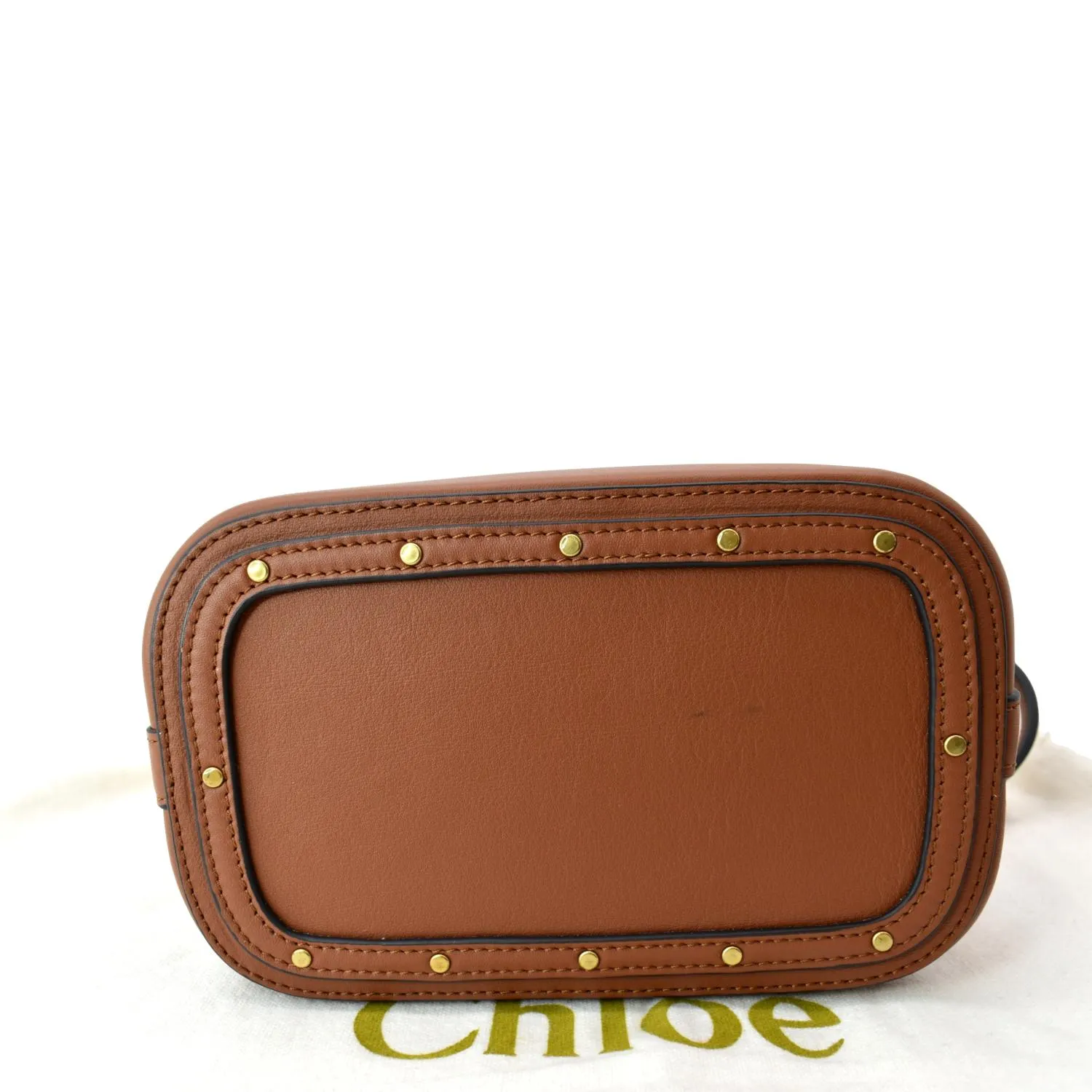 CHLOE Roy Small Calfskin Leather Bucket Shoulder Bag Brown