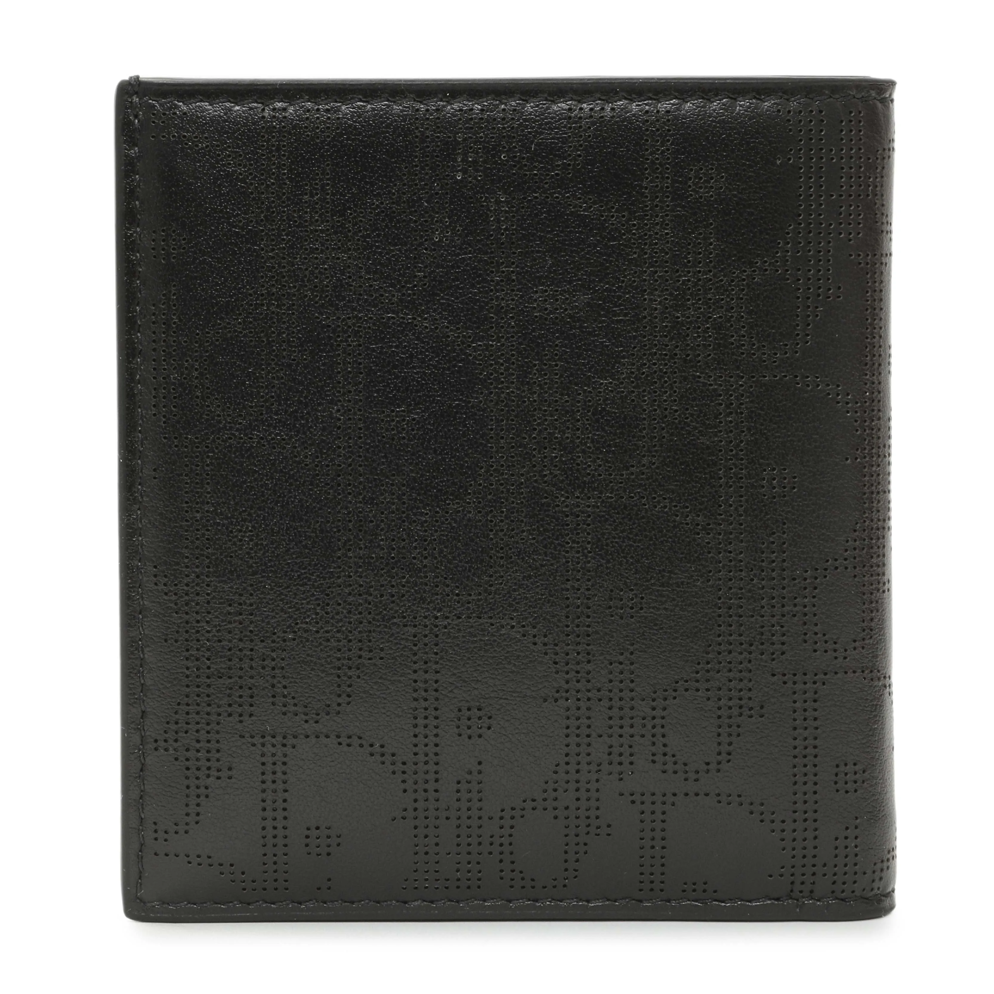 Christian Dior Black Calfskin Perforated Oblique Vertical Card Holder