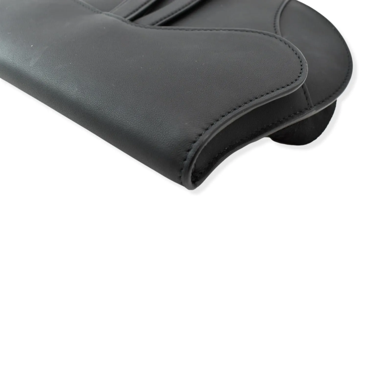 CHRISTIAN DIOR Saddle Mini Leather Shoulder Bag Black - Hot Deals