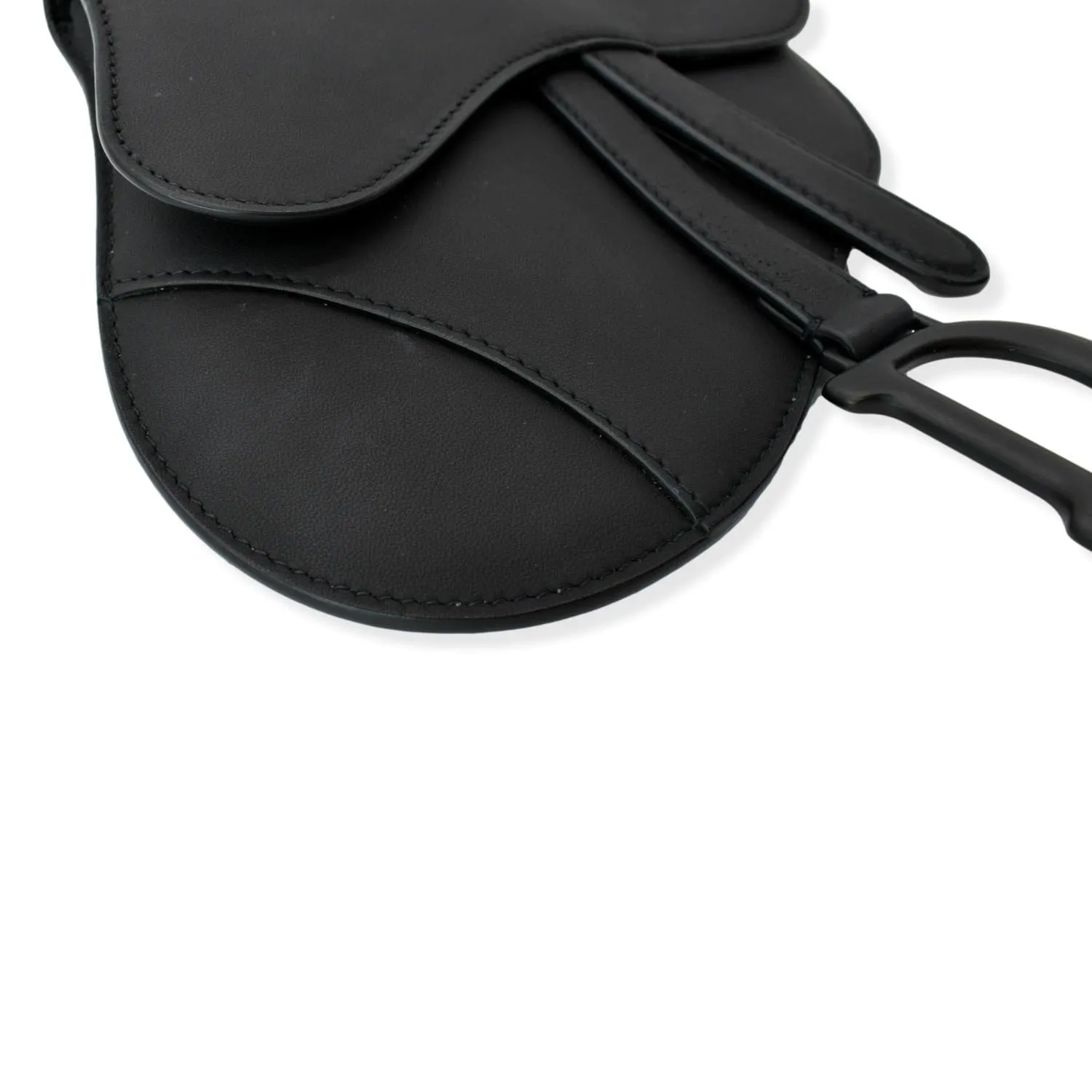 CHRISTIAN DIOR Saddle Mini Leather Shoulder Bag Black - Hot Deals