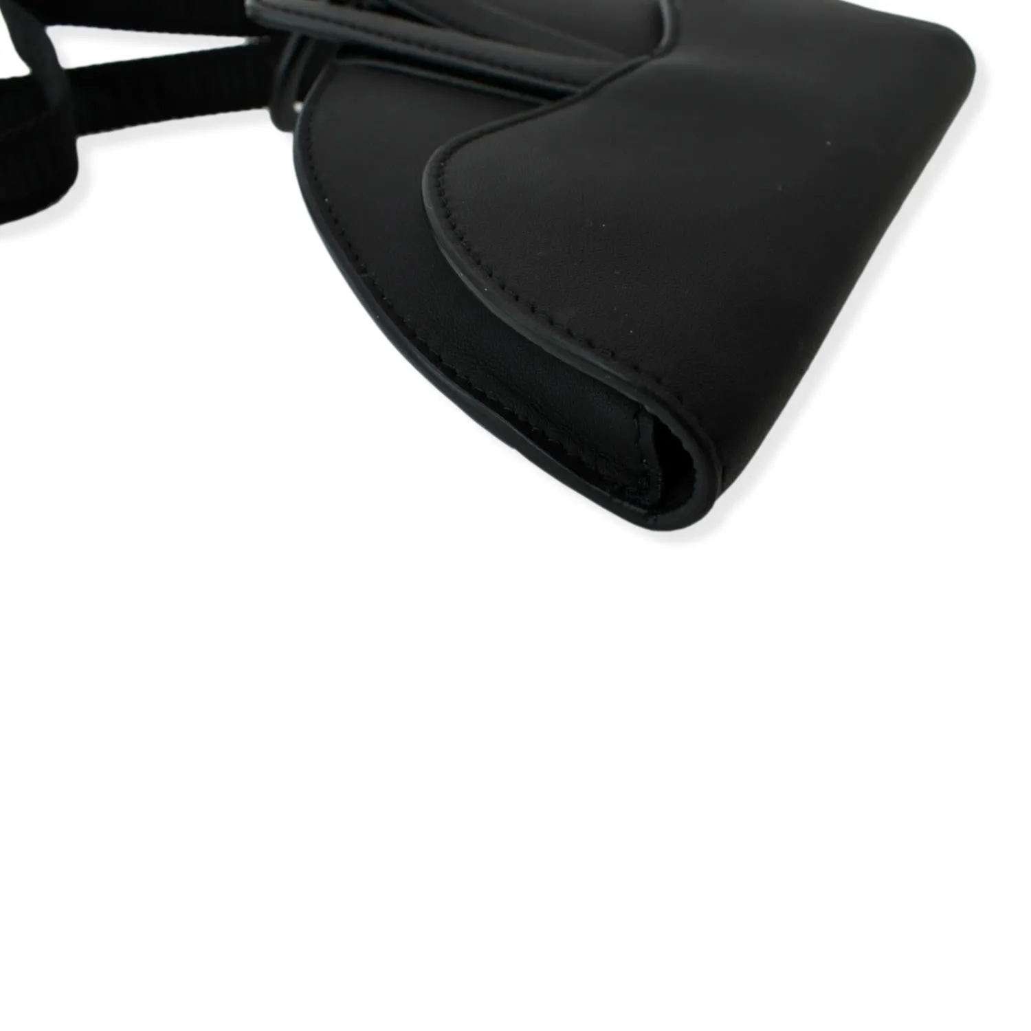 CHRISTIAN DIOR Saddle Mini Leather Shoulder Bag Black - Hot Deals