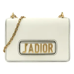 Christian Dior White Calfskin J'Adior Chain Flap Bag