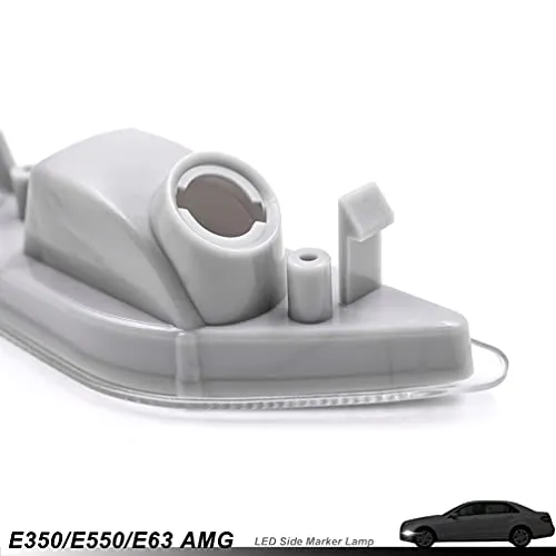 Clear Lens Front Bumper Side Marker Lights Lamp Housing for 2010-2013 Mercedes-Benz W212 E-Class Pre-LCI E350 E550 E63 AMG Sedan/Wagon Driver Fender Sidemarker OEM Lamps Replacements