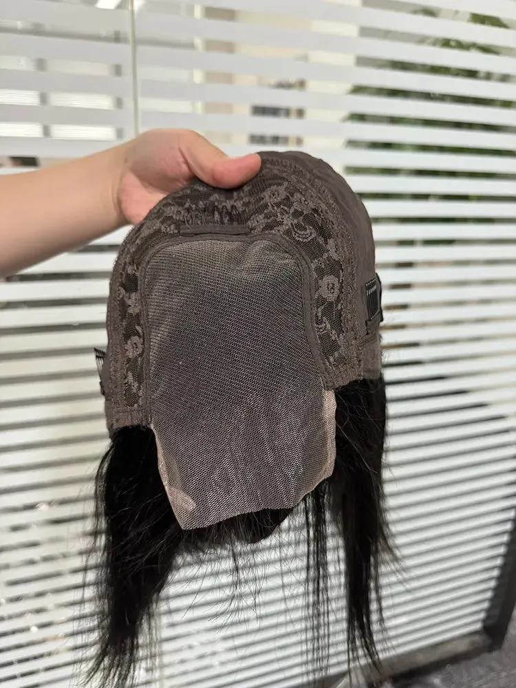 Closure Wig 4x4 Straight Bob Lace Wig 100% Brazilian Virgin Human Hair Transparent Lace