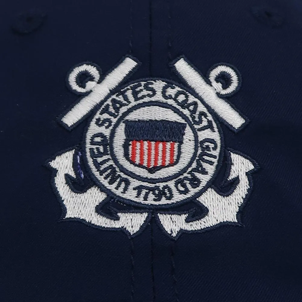 Coast Guard Seal Cool Fit Performance Hat (Navy)