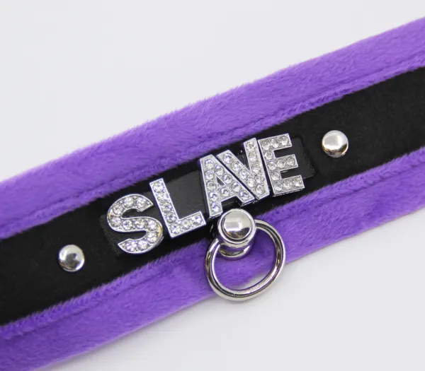 Col016B DiamantÃ© Word Collar Slave