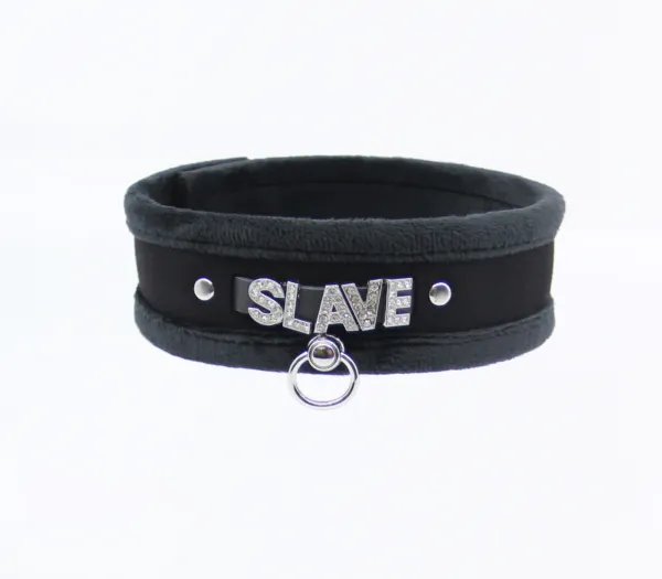 Col016B DiamantÃ© Word Collar Slave