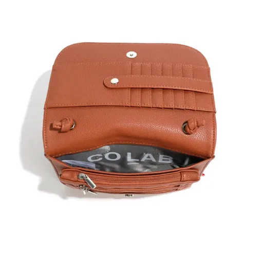 Colab - Flex Bests 'Lola' 3-In-1 Cross Body Purse #6043 | Cognac