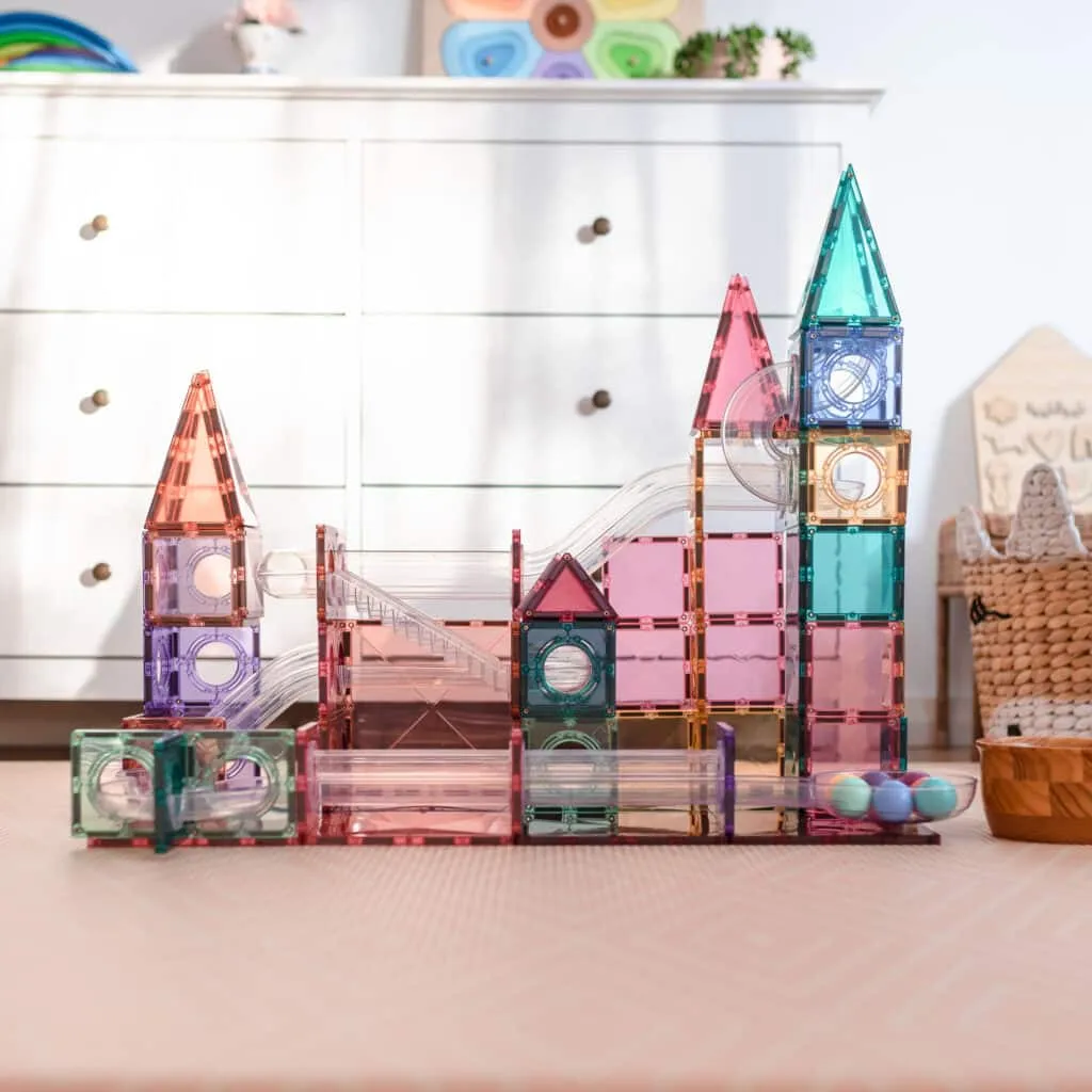 Connetix Magnetic Tiles Pastel Ball Run Pack 106 Pieces