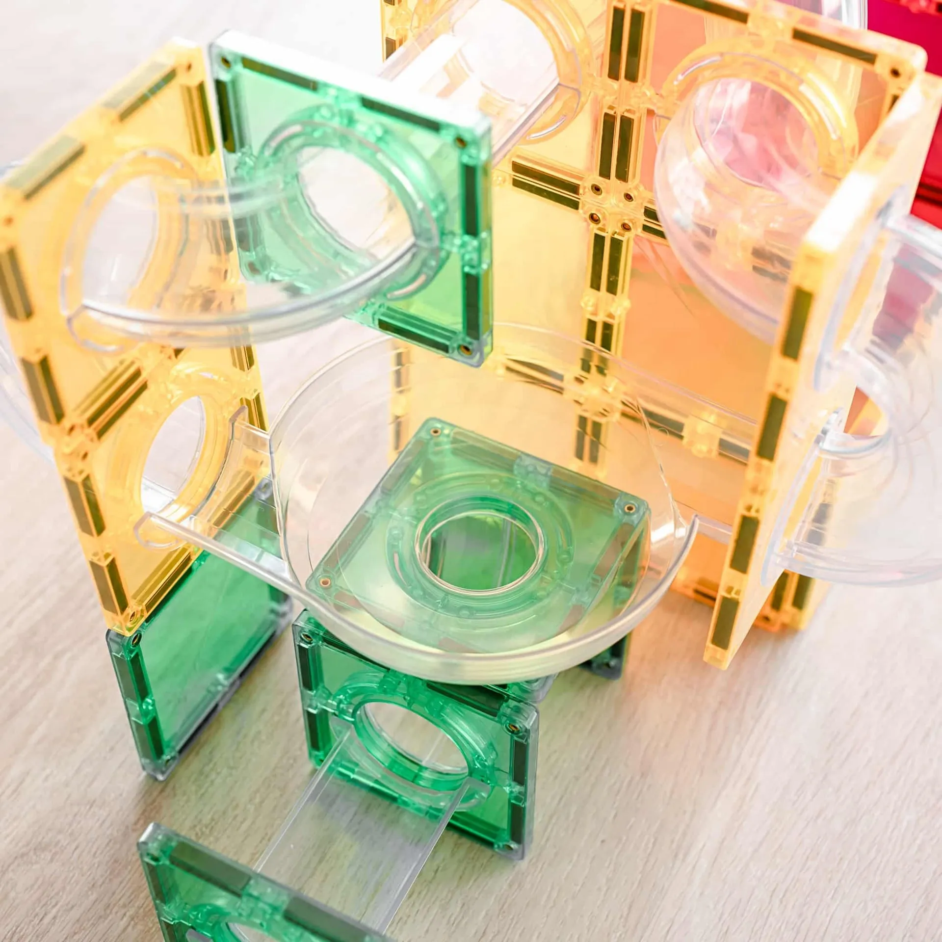 Connetix Magnetic Tiles Rainbow Ball Run Pack 66 Pieces