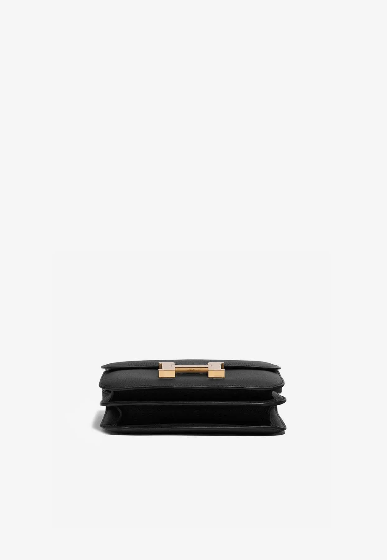 Constance 18 in Black Epsom with Gold Hardware
