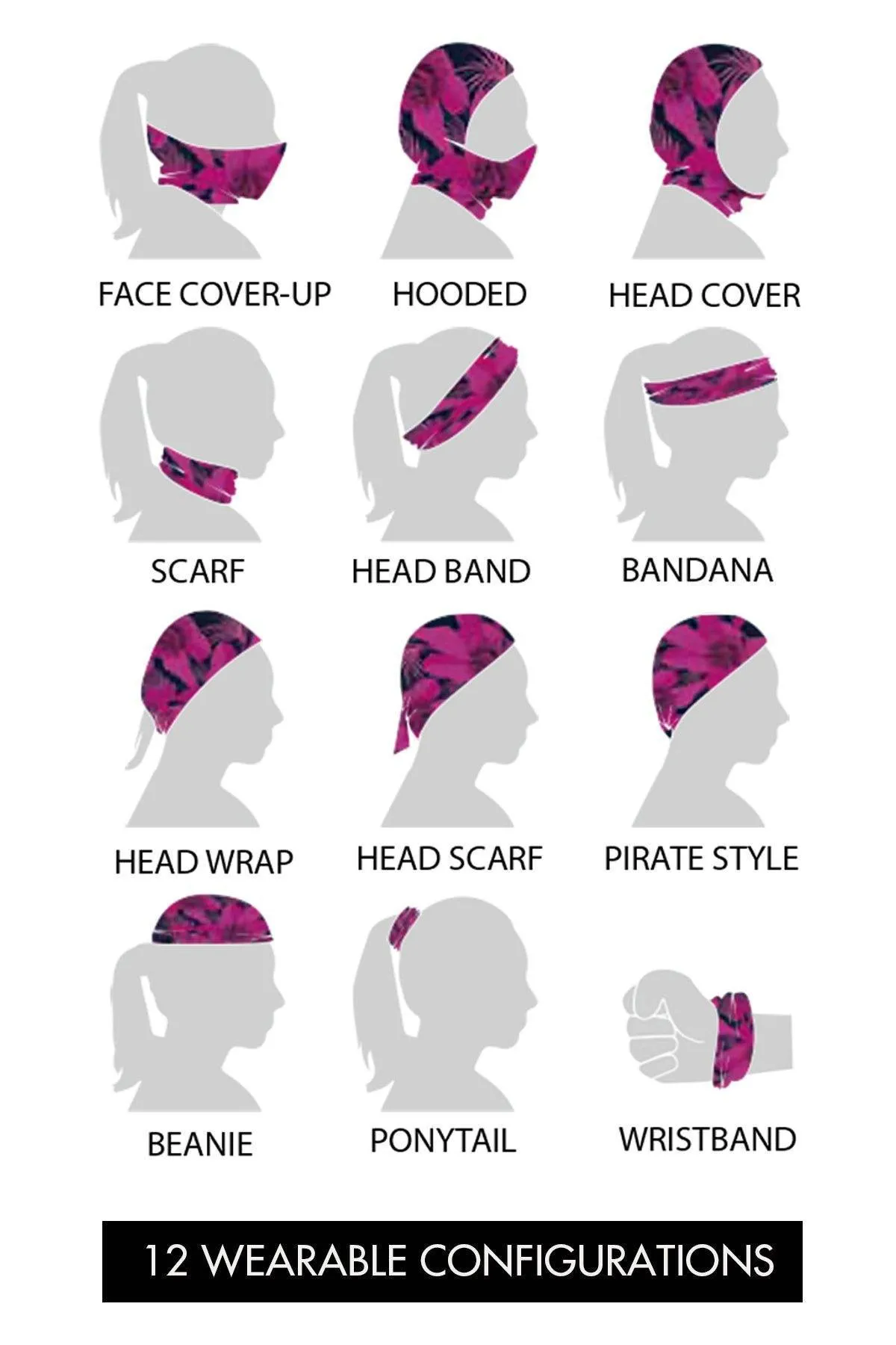 Convertible Tube Scarf Face Mask