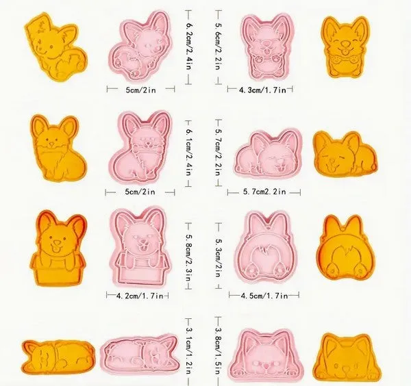 Corgi Cookie Cutter & Stamp Set
