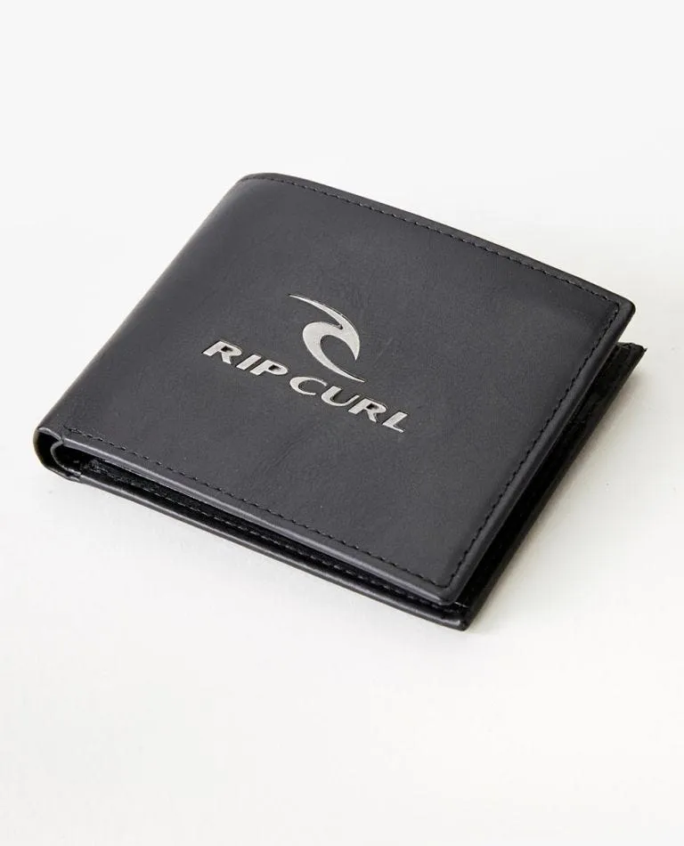 CORPOWATU RFID 2 1N 1 LEATHER WALLET - BLACK