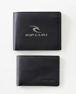 CORPOWATU RFID 2 1N 1 LEATHER WALLET - BLACK