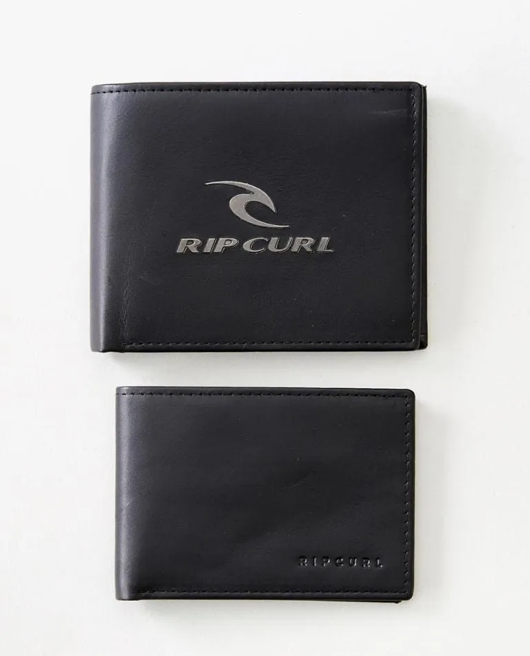 CORPOWATU RFID 2 1N 1 LEATHER WALLET - BLACK