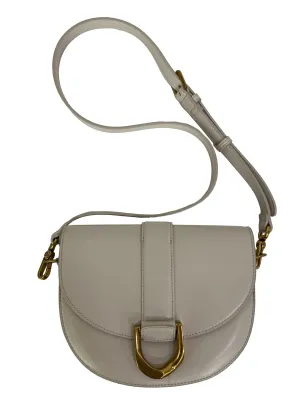 Cream Leather Gabine Saddle Bag Shoulder Bag