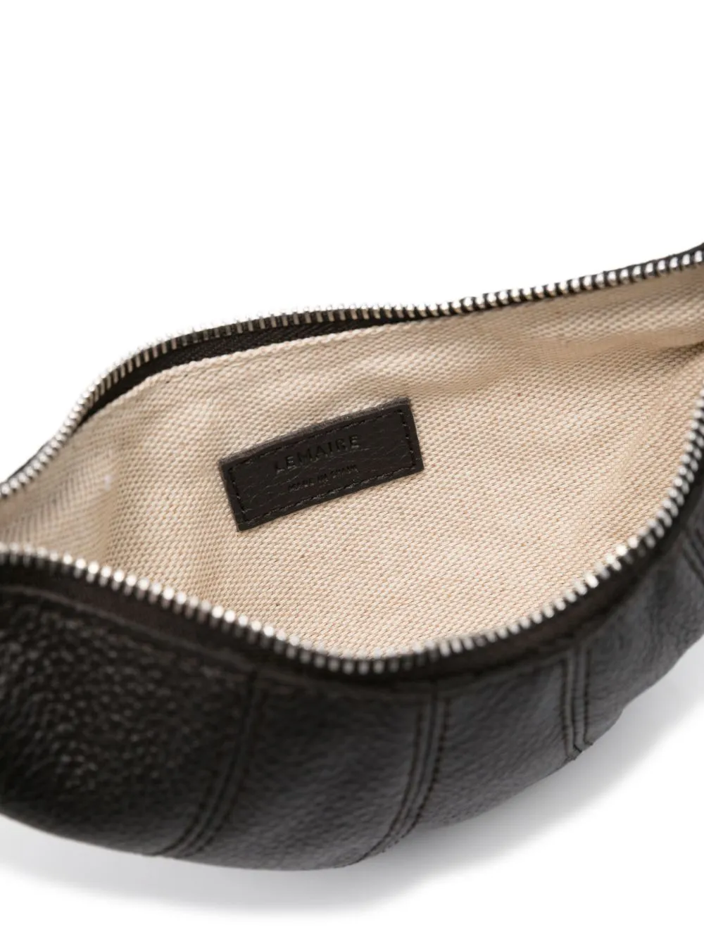 Croissant leather coin purse