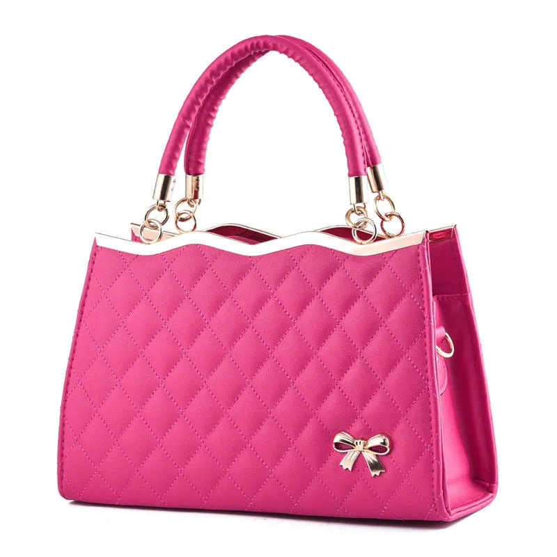 Crossbody shoulder bag with bow