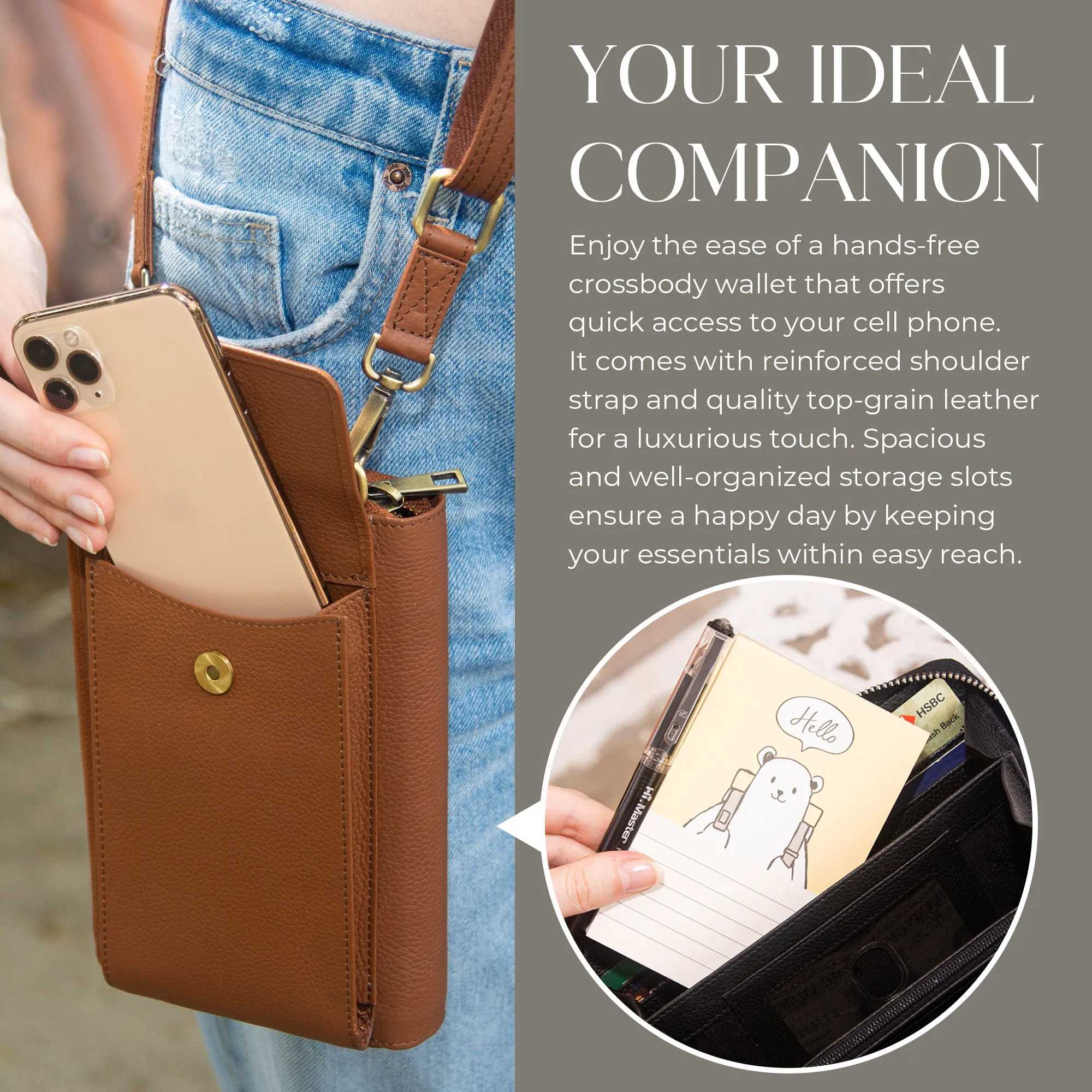 Crossbody Wallet Purse, XtraRoom