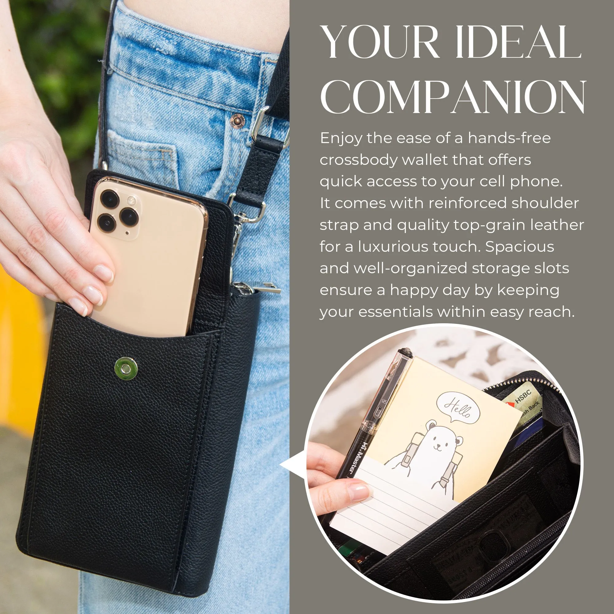 Crossbody Wallet Purse, XtraRoom