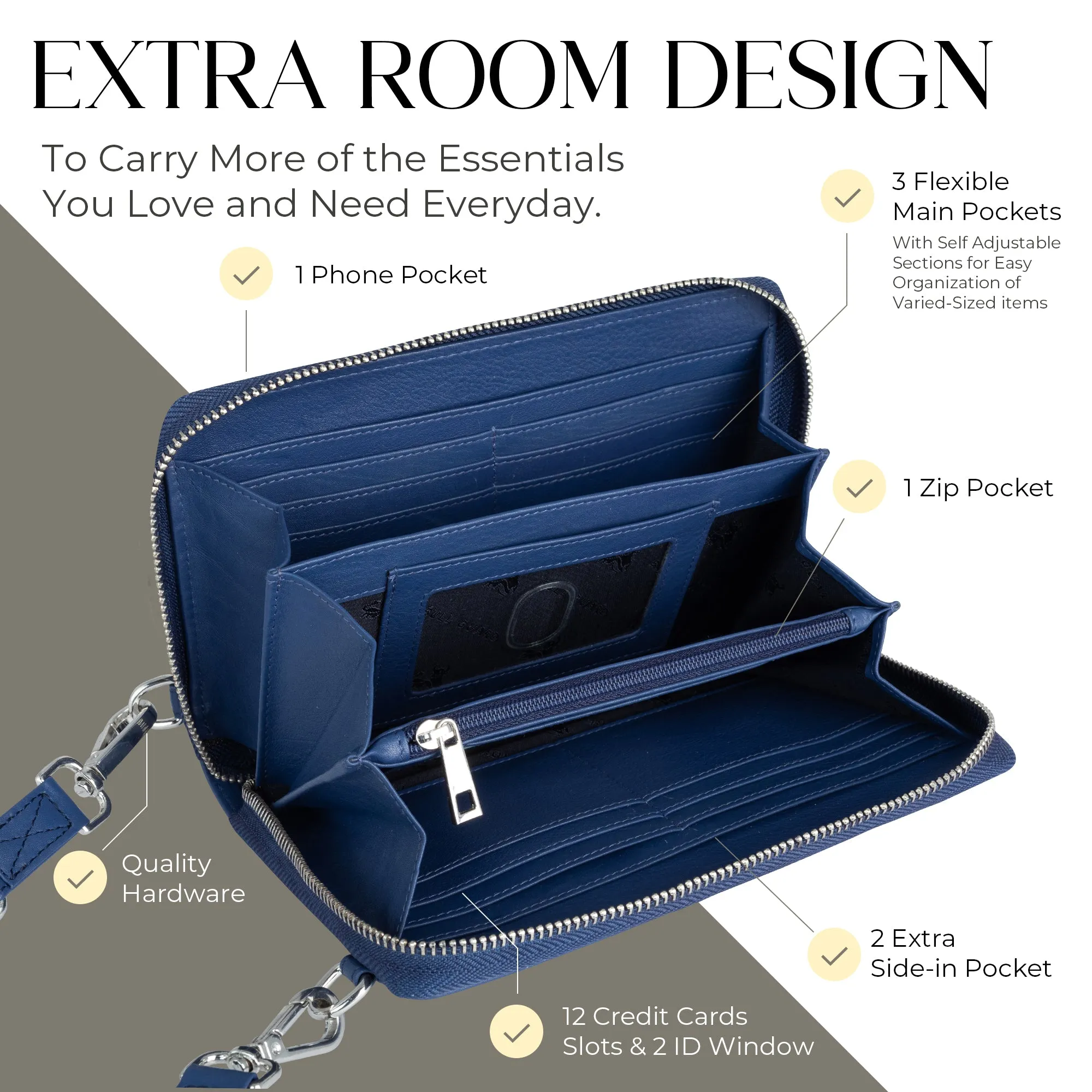 Crossbody Wallet Purse, XtraRoom