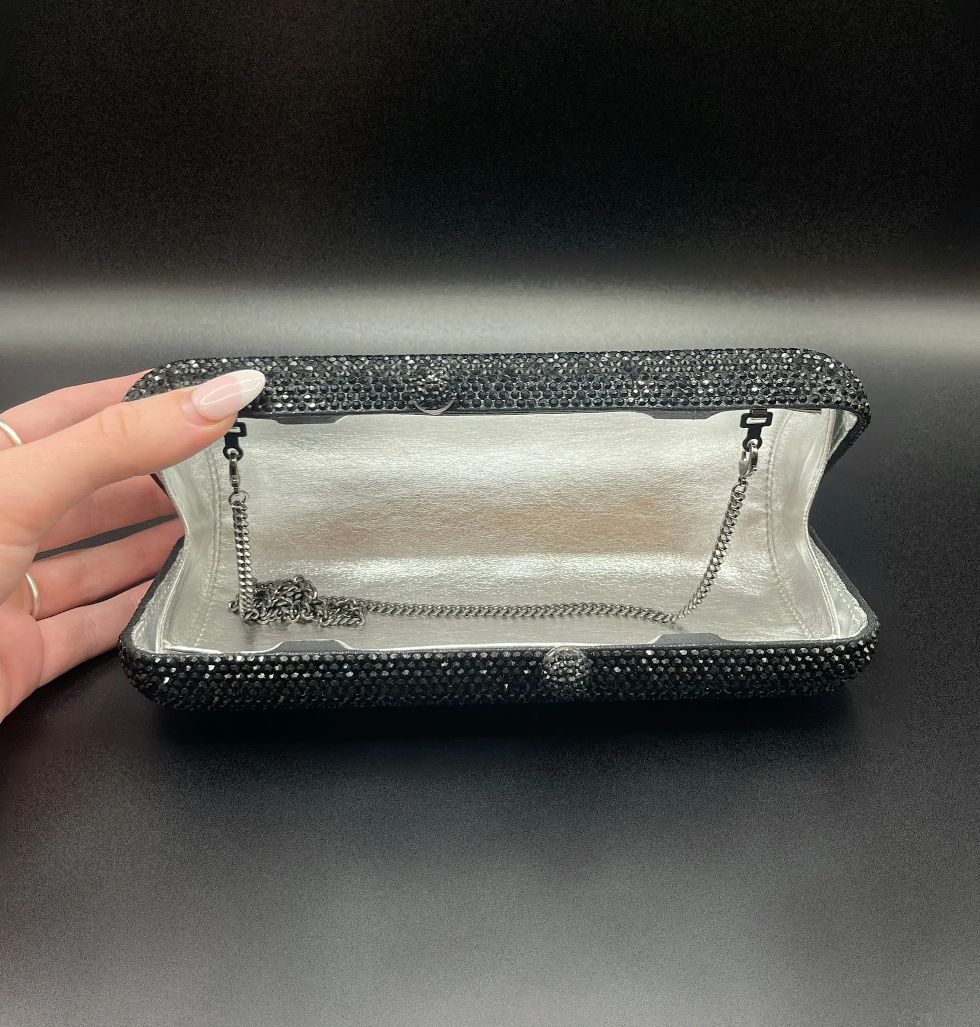 Crystal Clutch Black