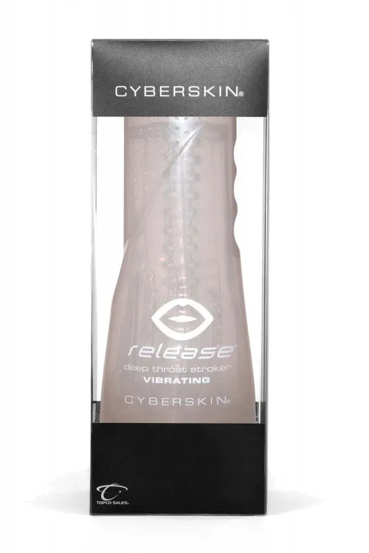 Cyberskin Release  Throat Stroker - Vibrating - Clear