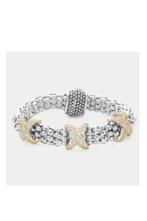 CZ Crisscross Bracelet