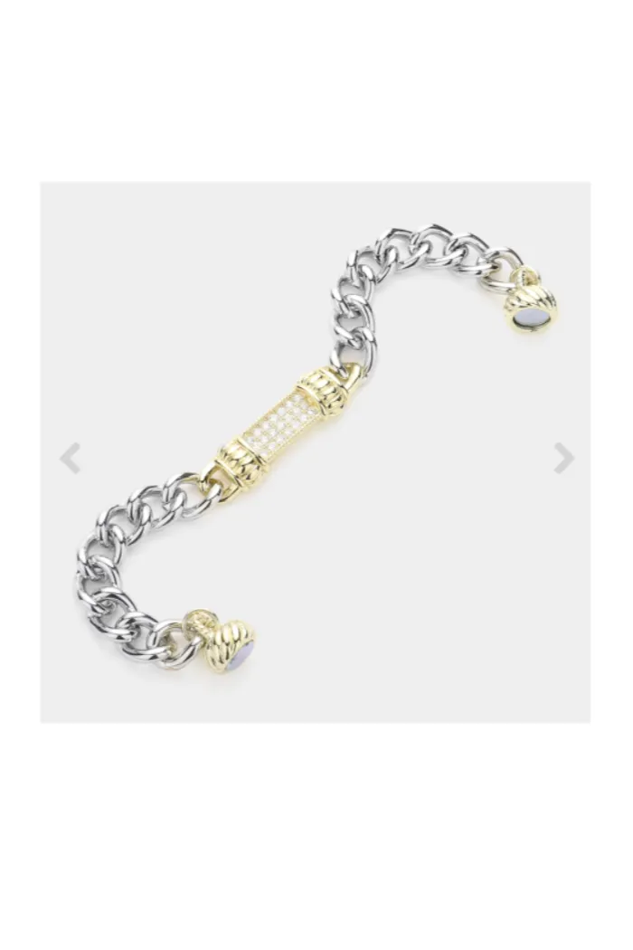 CZ  Paved Bar Bracelet