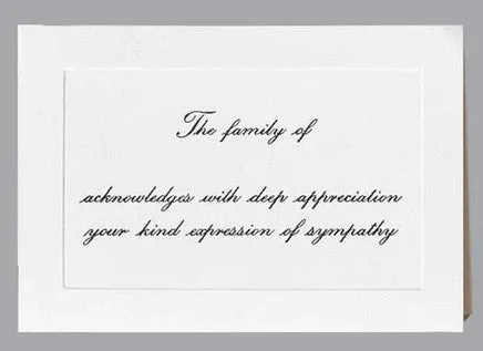 Deep Appreciation Acknowledgment Standard Print Embossed Panel- ST121-AK
