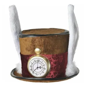 Deluxe Mad Hatter Hat, Brown, One Size