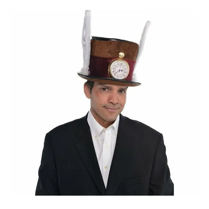 Deluxe Mad Hatter Hat, Brown, One Size