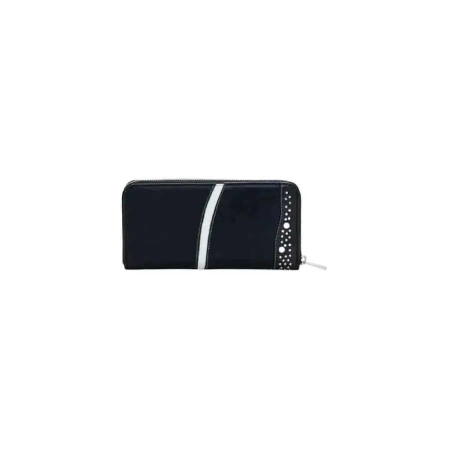 Desigual Women's Black Wallet with Zip and Inside Pockets