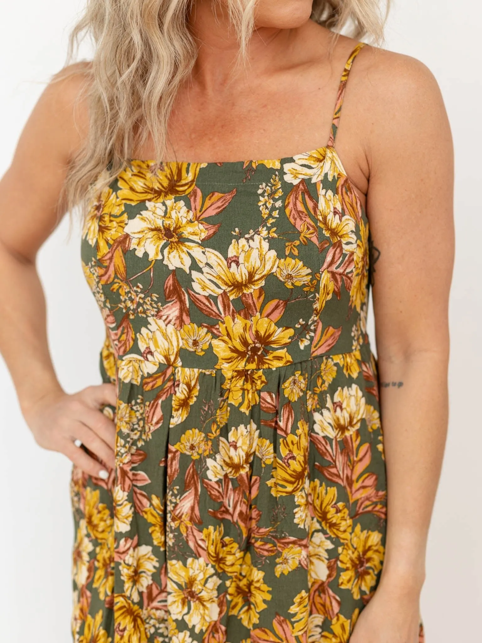 DEX Tie Back Midi Dress