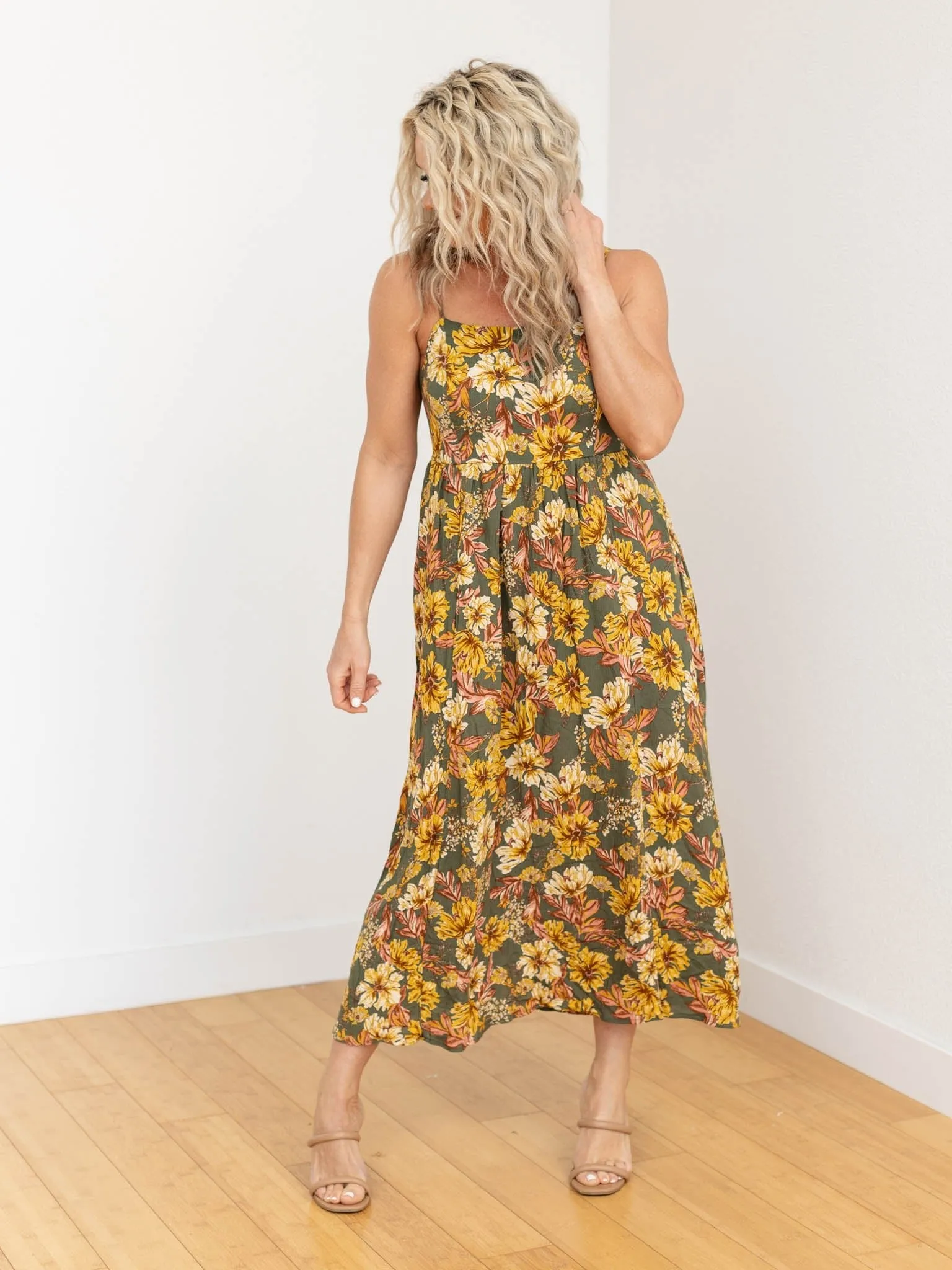 DEX Tie Back Midi Dress