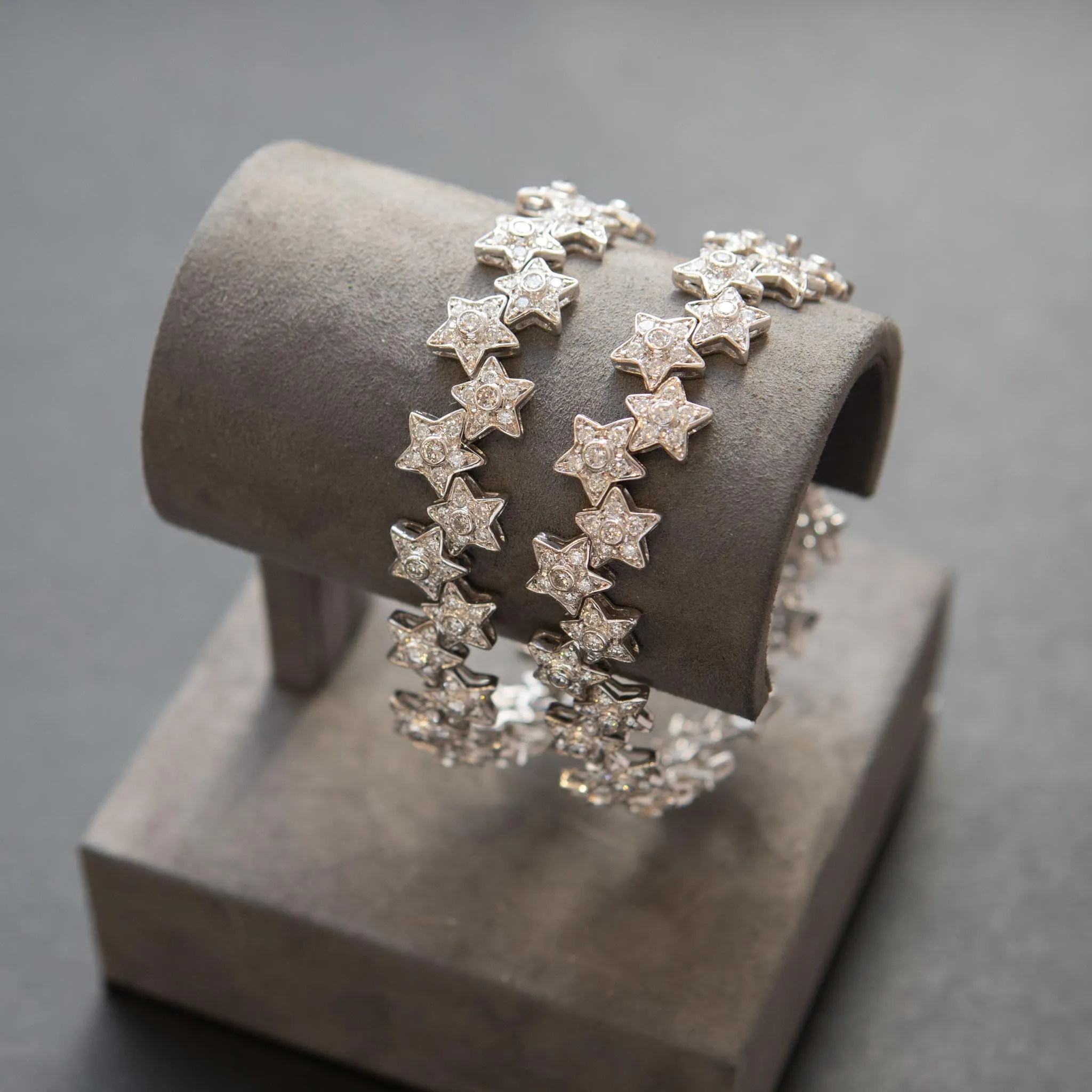 Diamonds and Stars Convertible Necklace to Bracelets, 18k