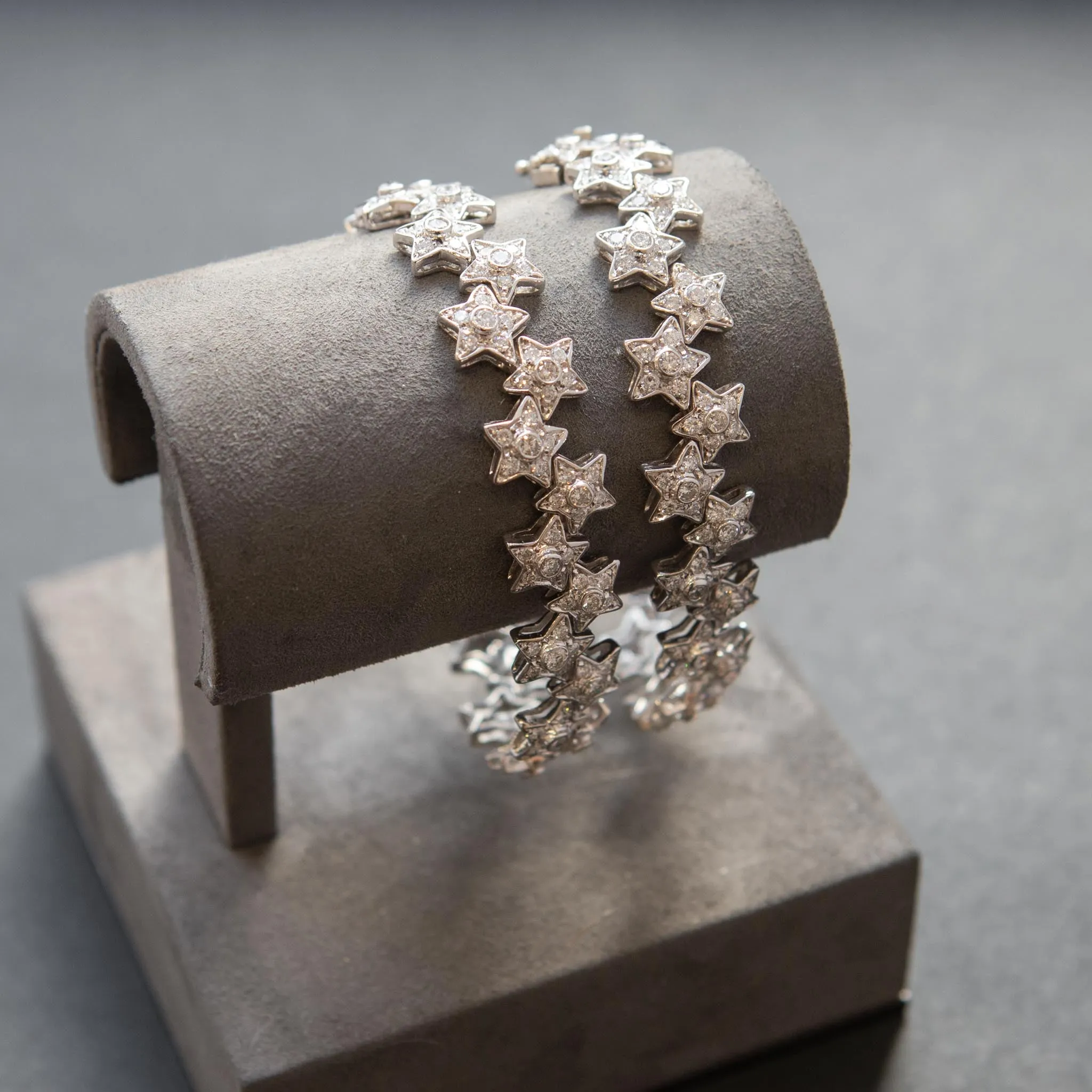 Diamonds and Stars Convertible Necklace to Bracelets, 18k