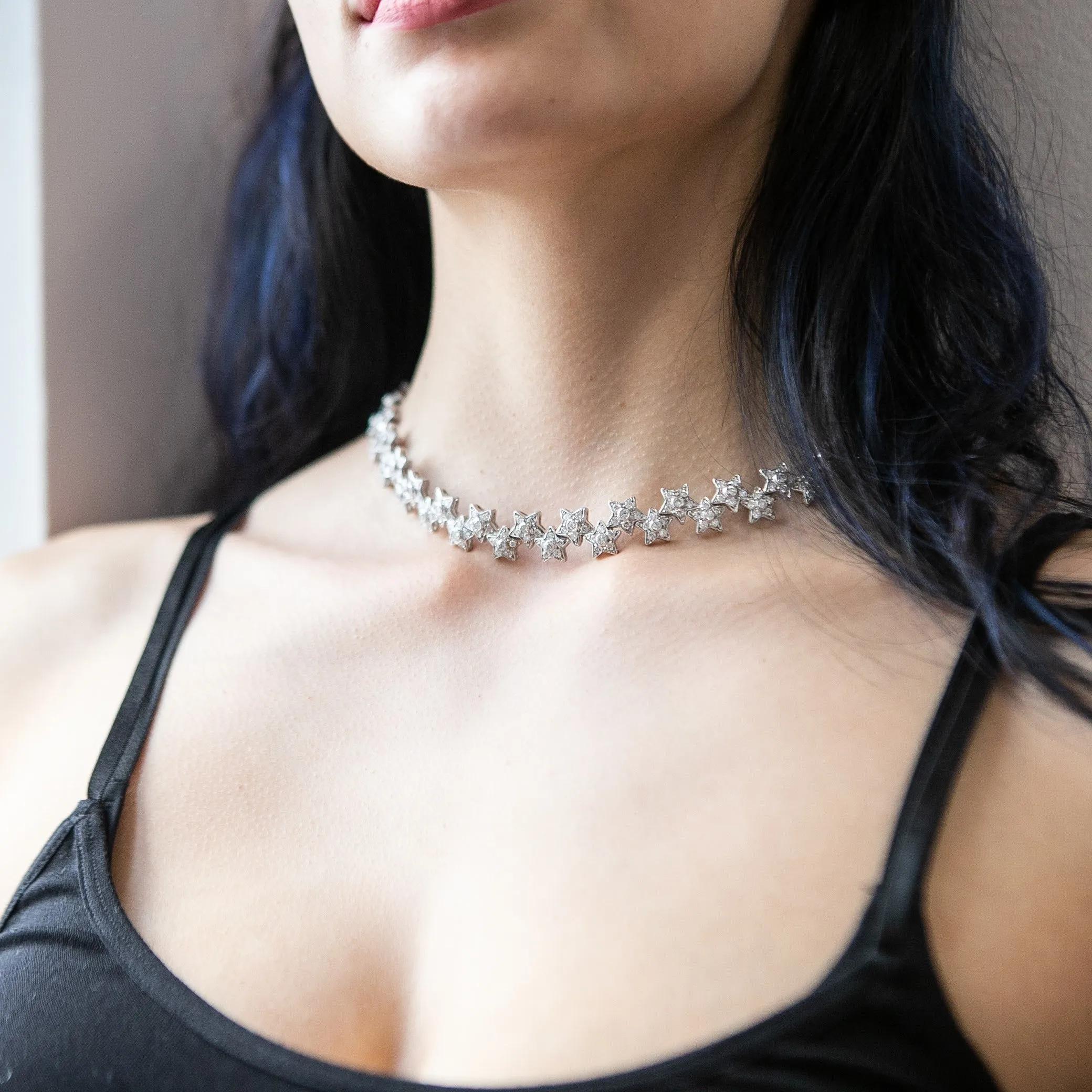 Diamonds and Stars Convertible Necklace to Bracelets, 18k