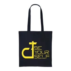 DT Be Yourself Yellow Logo Cotton Tote Bag