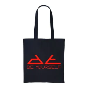 DT Red Be Yourself Pyramid Logo Cotton Tote Bag