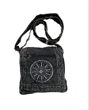 Earth Divas - Cotton Crossbody Bag w/Wrap Around Zp