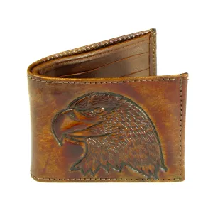 EB308-40  Antique Finish Billfold- Large Eagle Head