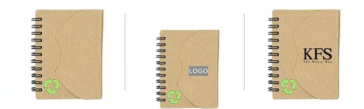 Eco-Friendly Notebook With Curved Flap Closure