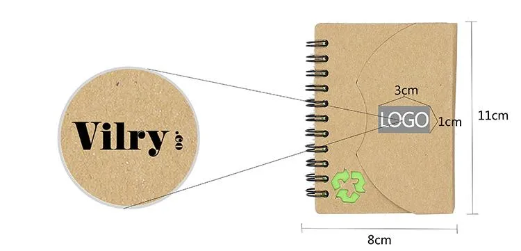 Eco-Friendly Notebook With Curved Flap Closure