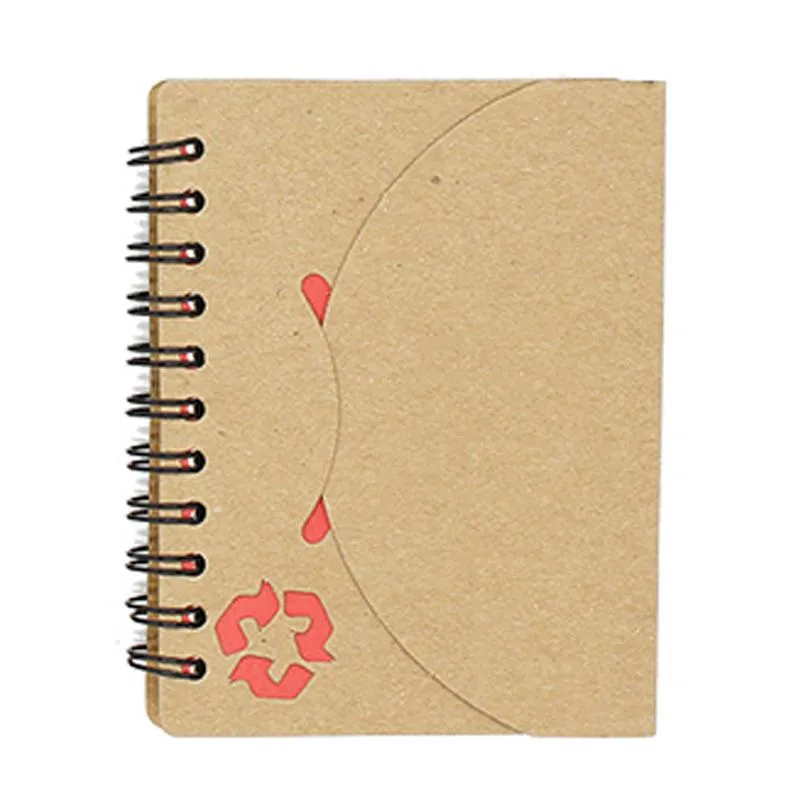 Eco-Friendly Notebook With Curved Flap Closure