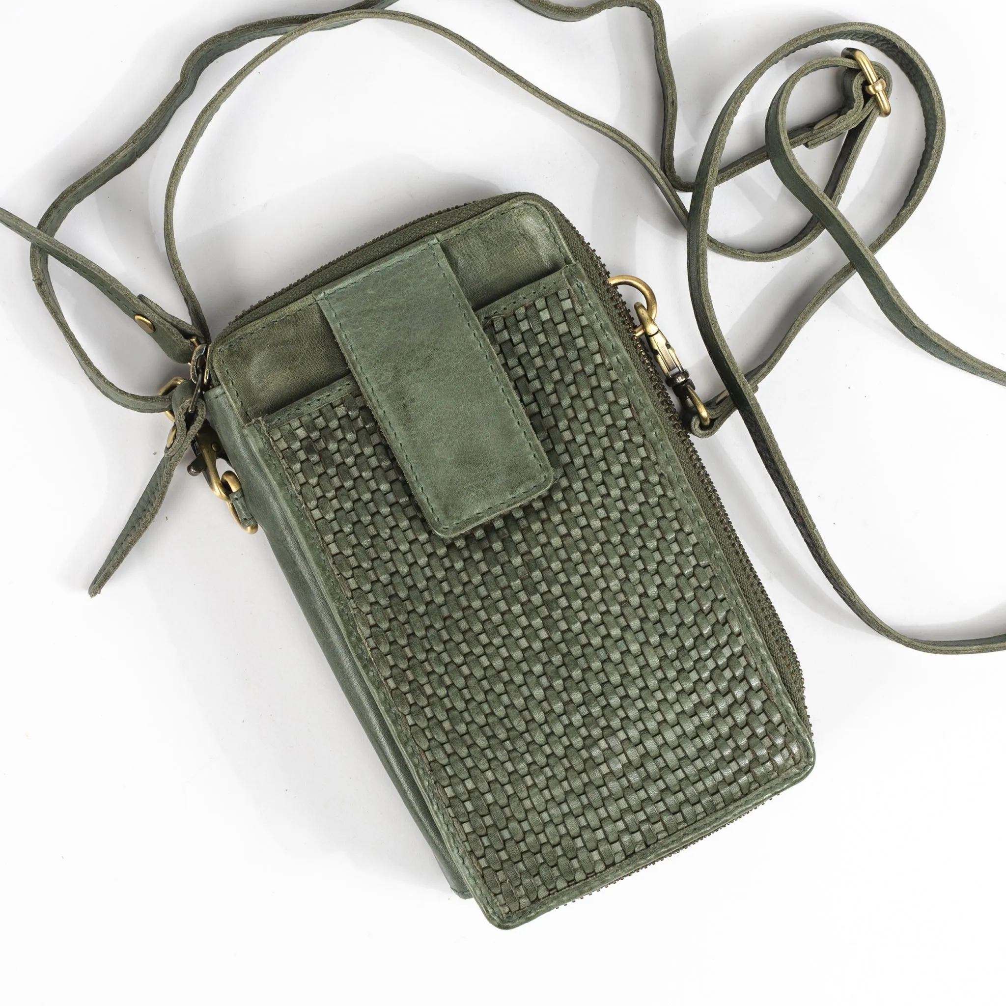 ELLA CROSSBODY - OLIVE - LEATHER