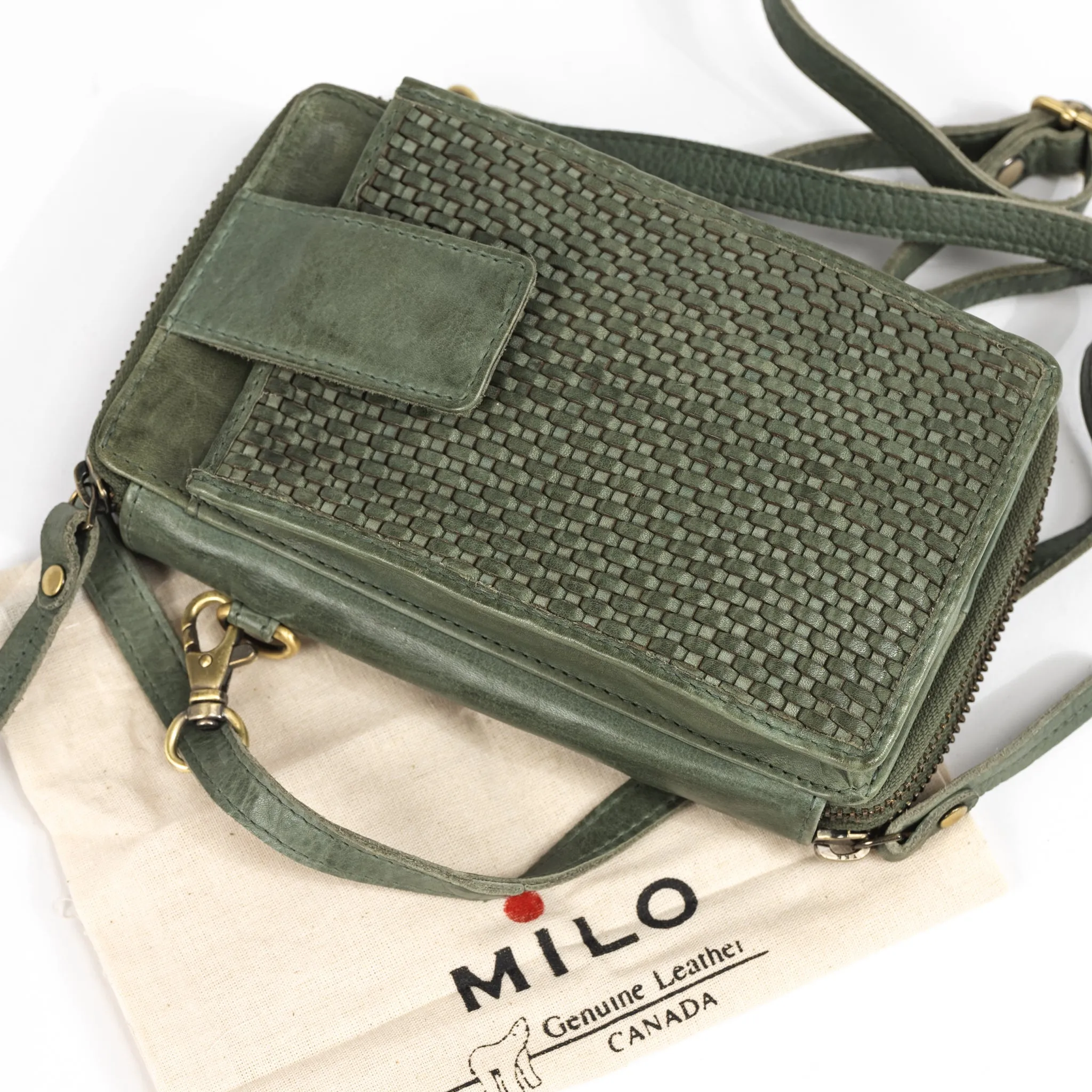 ELLA CROSSBODY - OLIVE - LEATHER