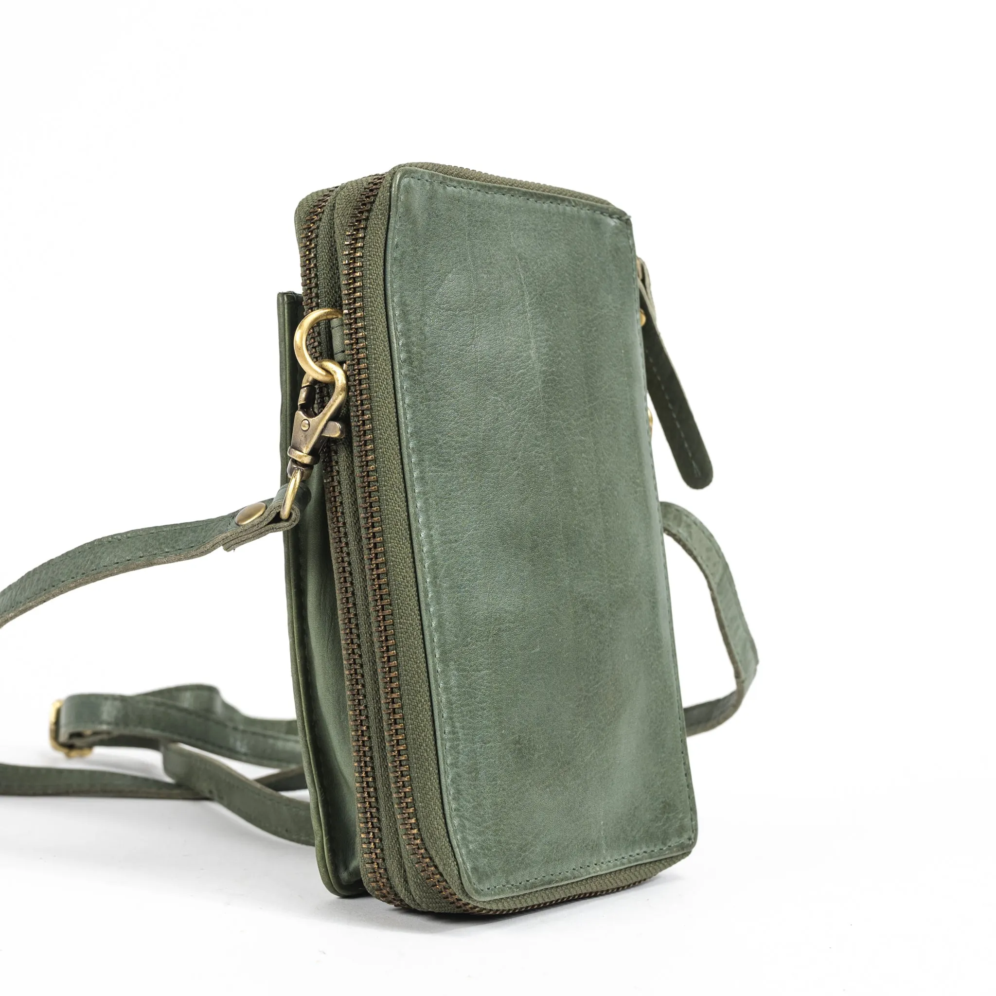 ELLA CROSSBODY - OLIVE - LEATHER
